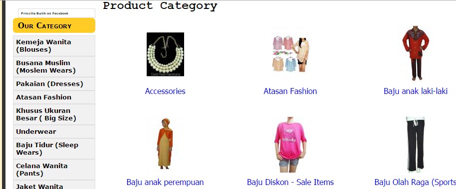 Screenshots 1: Contoh Toko Online yang Kurang Baik