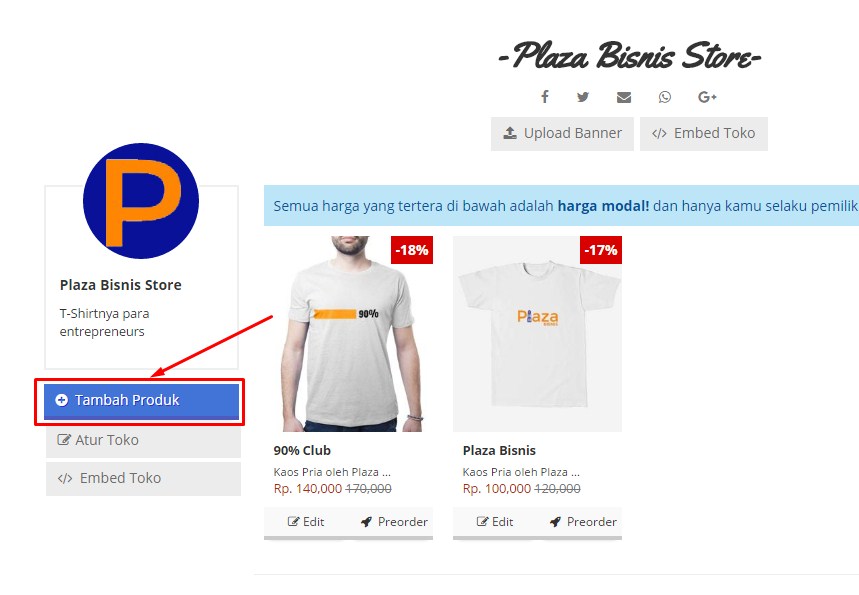 [img.6] Tambah produk di Tees co id